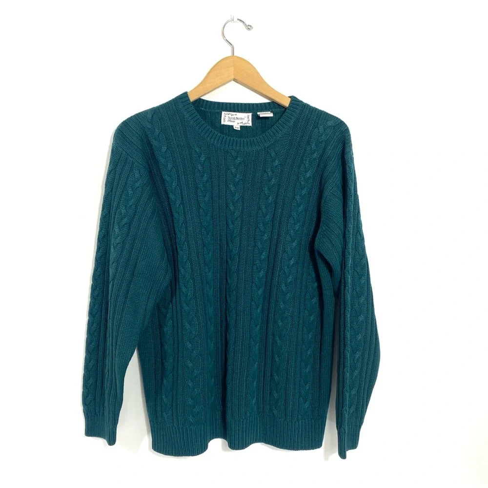 Teal Cable Knit Sweater